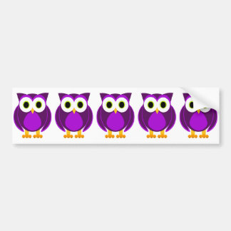 Autocollant De Voiture Hibou pourpre mignon