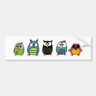 Autocollant De Voiture Hibou série : Famille