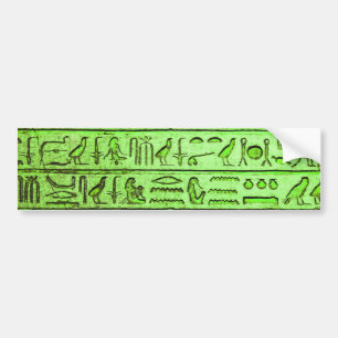 Autocollant De Voiture Hiéroglyphes égyptiens anciens Vert