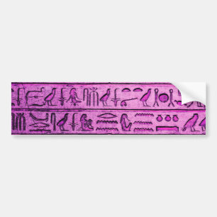 Autocollant De Voiture Hiéroglyphes égyptiens antiques violets