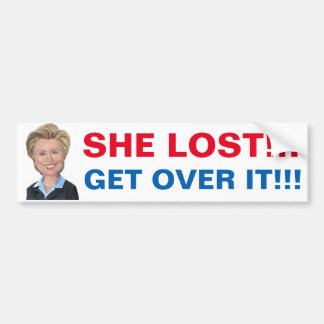 Autocollant De Voiture Hillary a perdu ainsi obtenez au-dessus de lui