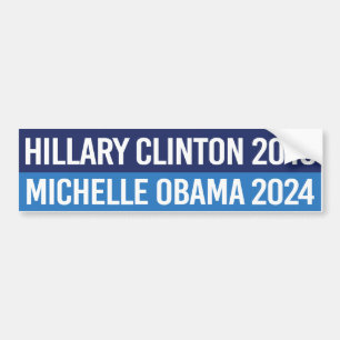 Autocollant De Voiture Hillary Clinton 2016 et Michelle Obama 2024