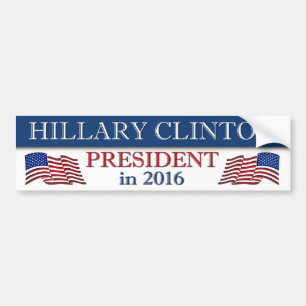 Autocollant De Voiture Hillary Clinton 2016 Patriotique