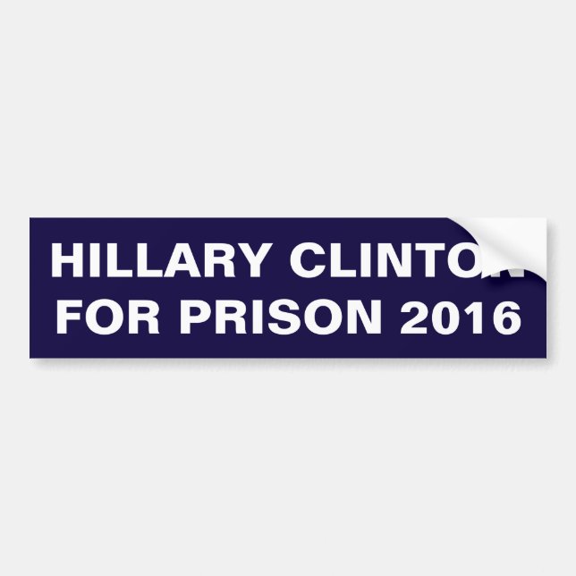 Autocollant De Voiture Hillary Clinton pour la voiture 2016 d'adhésif (Devant)
