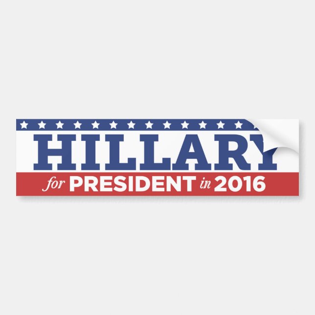 Autocollant De Voiture Hillary Clinton pour le président adhésif pour (Devant)