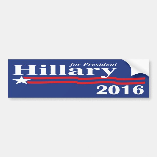 Autocollant De Voiture Hillary Clinton pour le président adhésif pour (Devant)
