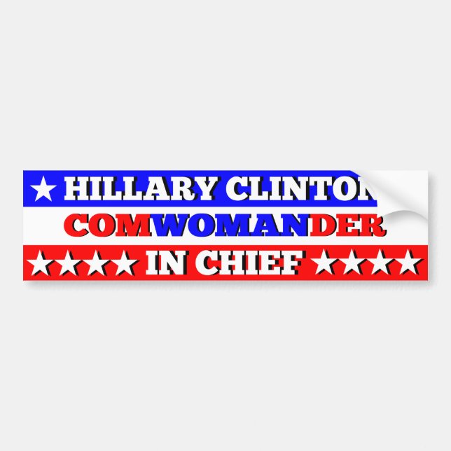 Autocollant De Voiture Hillary pour COM (FEMME) DER DANS l'adhésif pour (Devant)