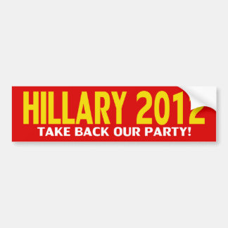 Autocollant De Voiture Hillary pour le président 2012 ! Adhésif pour