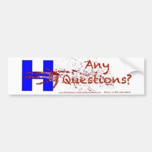 Autocollant De Voiture #HillaryAnyQuestions Hillary d'adhésif pour