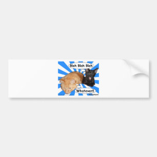 Autocollant De Voiture Hippie Kitty Blah - fade quoi que ! !