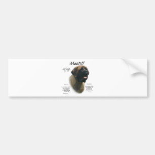 Autocollant De Voiture Histoire des mastiff abricot