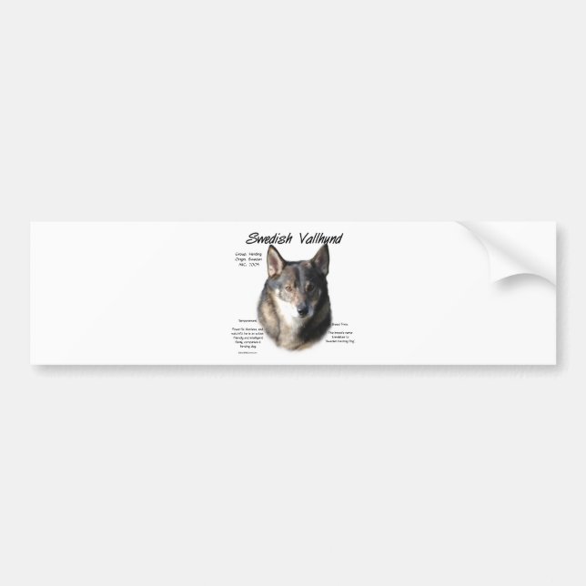 Autocollant De Voiture Histoire suédoise de Vallhund (Devant)