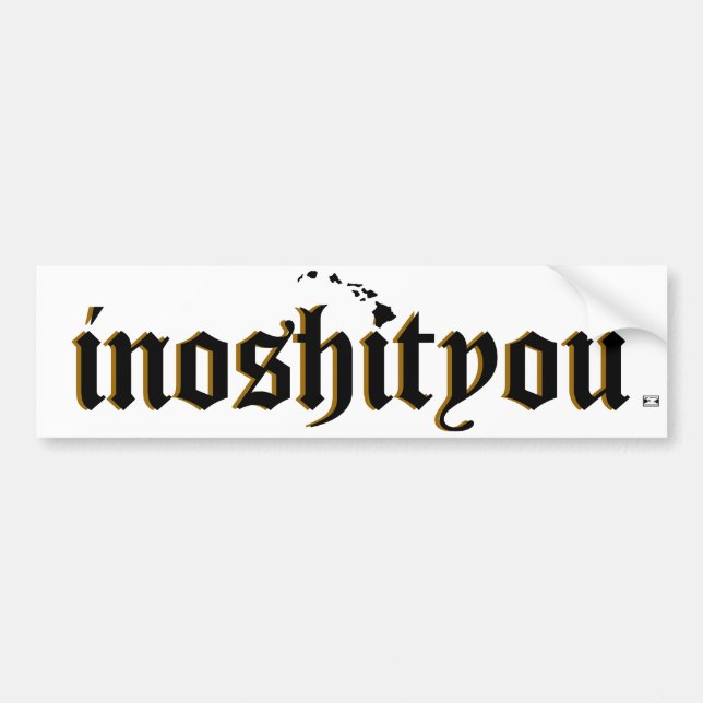 Autocollant De Voiture Ho Brah..., inoshityou Bumbper White Sticker (Devant)