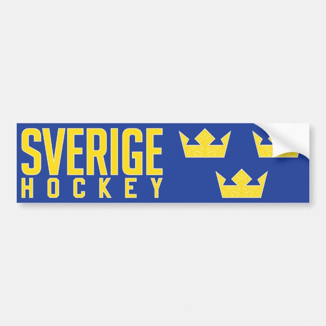 Autocollant De Voiture Hockey de la Suède (Devant)
