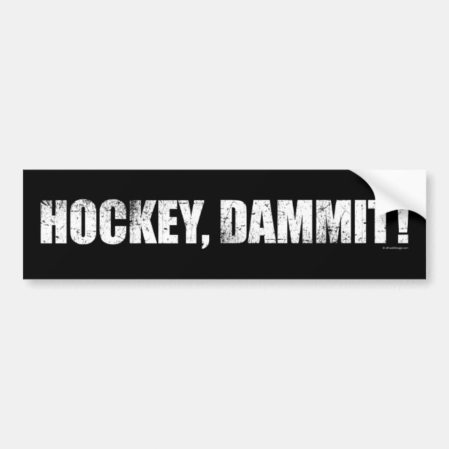 Autocollant De Voiture Hockey, mince ! (Devant)