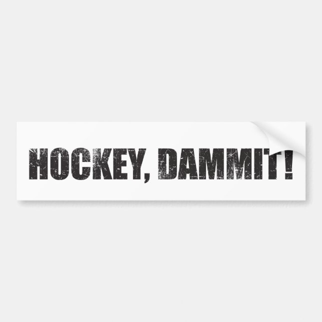 Autocollant De Voiture Hockey, mince ! (Devant)
