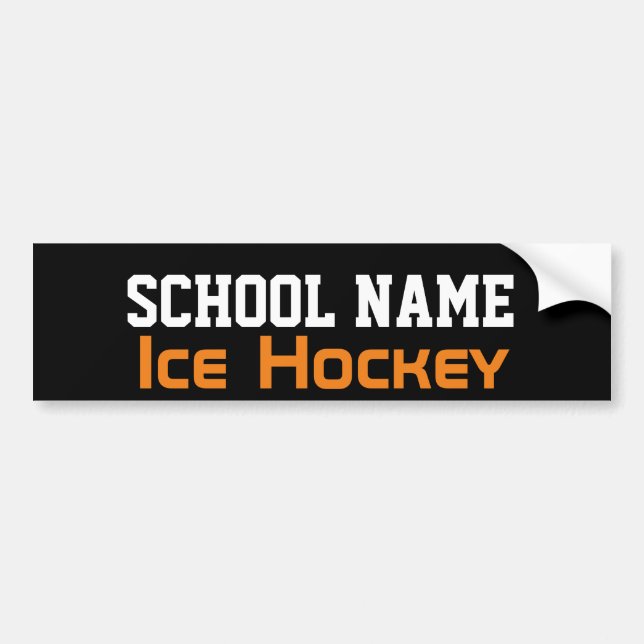 Autocollant De Voiture Hockey sur glace - Créez votre propre esprit scola (Devant)