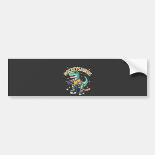 Autocollant De Voiture Hockeysaurus Dinosaure de hockey sur glace Amateur