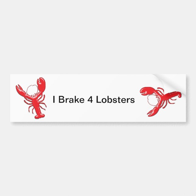 Autocollant De Voiture Homard rouge brillant (Devant)