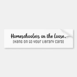 Autocollant De Voiture Homeschoolers sur l'autocollant de pare-chocs blan