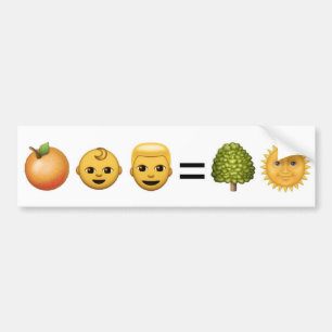 Autocollant De Voiture homme de bébé = soleil oranges d'arbre (trahison