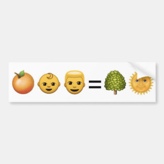Autocollant De Voiture homme de bébé = soleil oranges d'arbre (trahison)