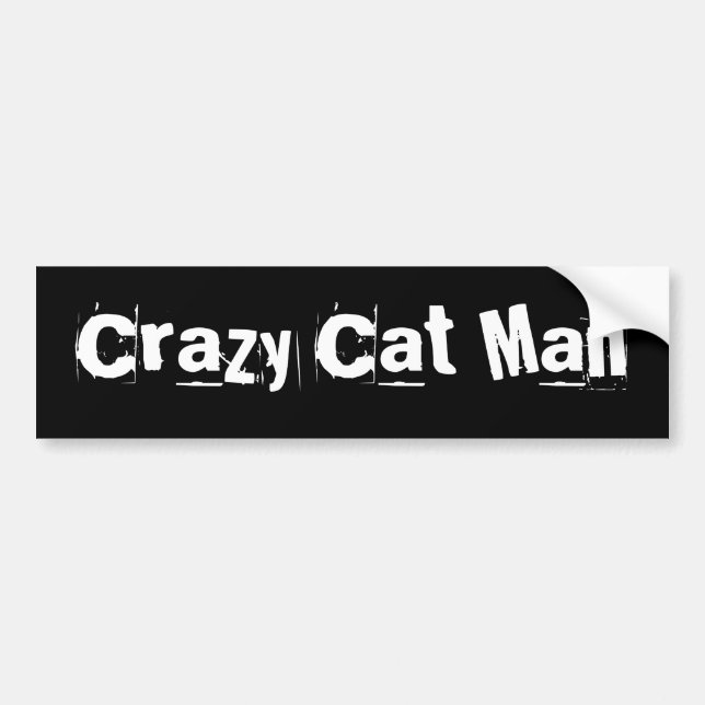 Autocollant De Voiture Homme fol de chat (Devant)
