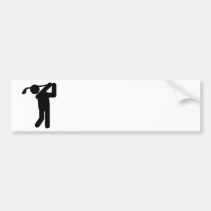 Autocollant De Voiture Homme Golfer - Symbole de golf