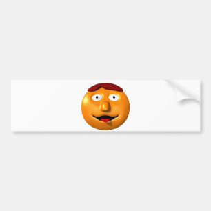 Autocollant De Voiture Homme orange avec son tounge