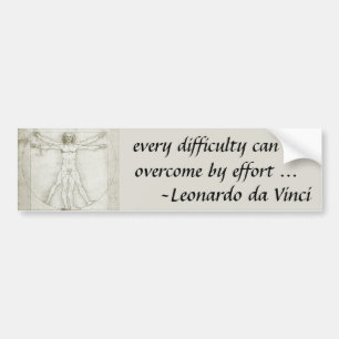 Autocollant De Voiture Homme vitruvien par Leonardo da Vinci