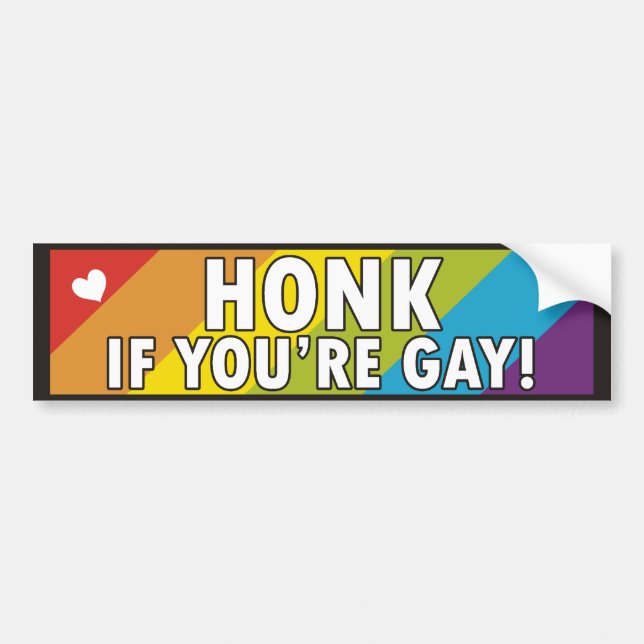 Autocollant De Voiture Homosexuel d'arc-en-ciel (Devant)