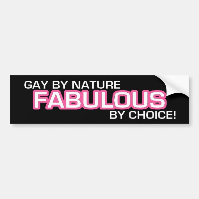 Autocollant De Voiture Homosexuel par nature… (Devant)