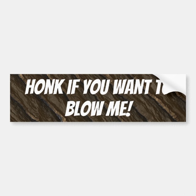 Autocollant De Voiture Honk Si tu veux me souffler ! (Devant)