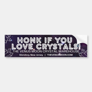 Autocollant De Voiture Honk Si Vous Aimez Les Cristaux ! (Galaxie)