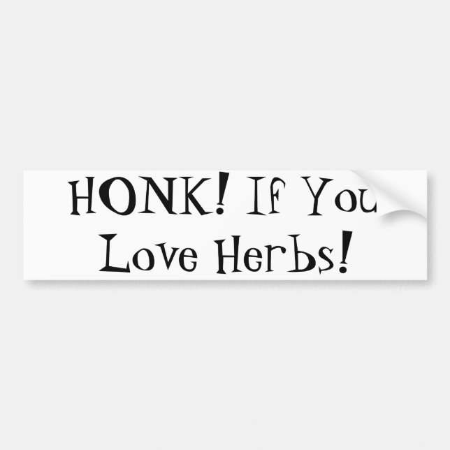 Autocollant De Voiture HONK ! Si Vous Aimez Les Herbes ! (Devant)