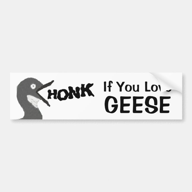 Autocollant De Voiture HONK Si Vous Aimez Les Oies (Avec Image) (Devant)