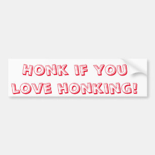 Autocollant De Voiture Honk Si Vous Aimez Les Puns !
