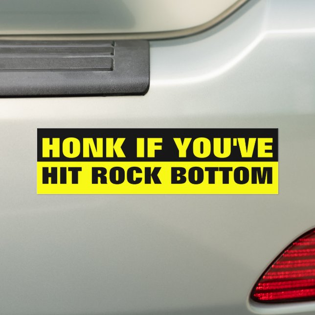 AUTOCOLLANT DE VOITURE HONK SI VOUS AVEZ FRAPPÉ LE FOND DE ROCHE (En voiture)