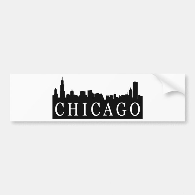 Autocollant De Voiture Horizon de Chicago (Devant)
