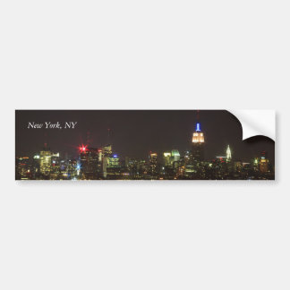Autocollant De Voiture Horizon de New York la nuit