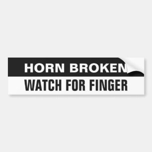 Autocollant De Voiture "Horn Broken", drôle de bumpersticule