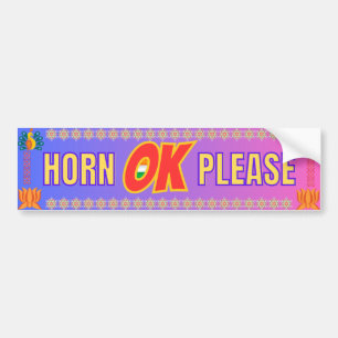 Autocollant De Voiture "Horn OK Please" Style Camion Desi