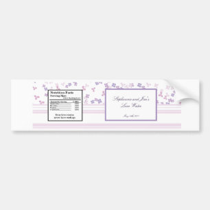 Autocollant De Voiture Hortensia de pourpre d'étiquette de bouteille