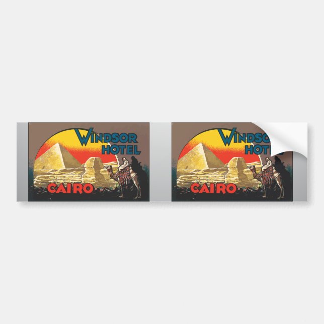 Autocollant De Voiture Hôtel le Caire, cru de Windsor (Devant)