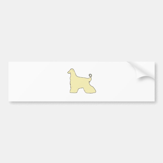 Autocollant De Voiture hound afghan (Devant)