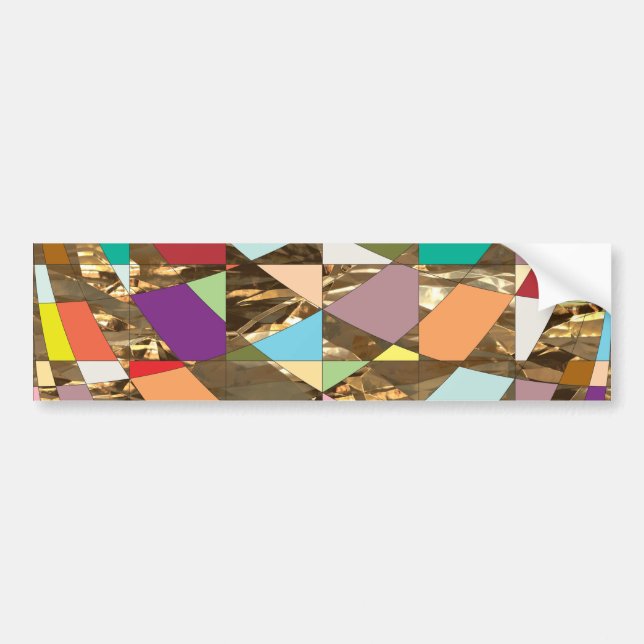 Autocollant De Voiture Huile d'or couleur Abstraite (Devant)