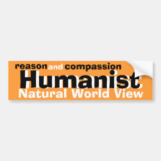 Autocollant De Voiture Humaniste (raison et compssion)