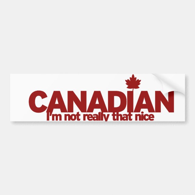 Autocollant De Voiture Humour canadien (Devant)