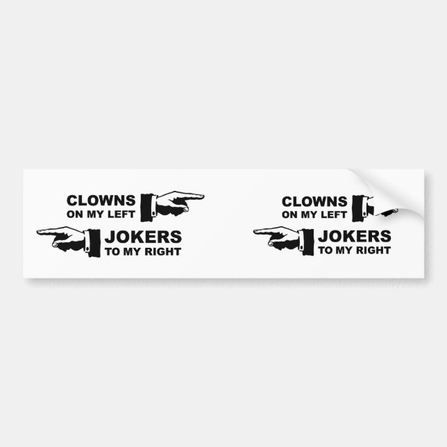 Autocollant De Voiture Humour Clowns & Jokers (Devant)