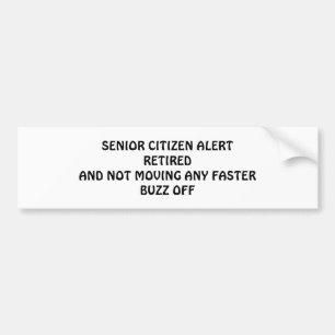 AUTOCOLLANT DE VOITURE HUMOUR D'ALERTE DE HAUT NIVEAU DE LA CITOYENNETÉ 